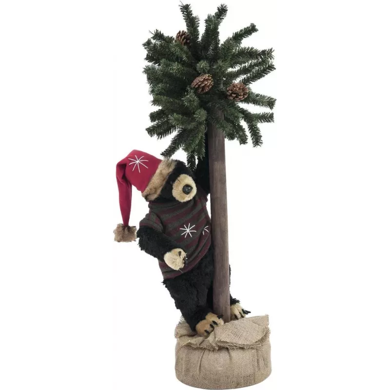 EUROPALMS Kalėdinis lokys su eglute, 105cm 83314804