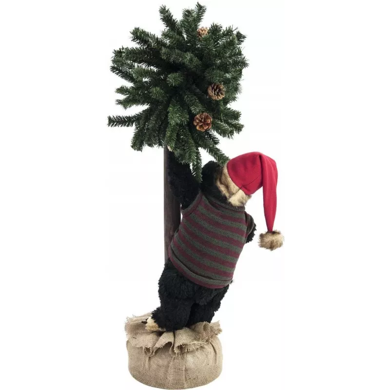 EUROPALMS Kalėdinis lokys su eglute, 105cm 83314804