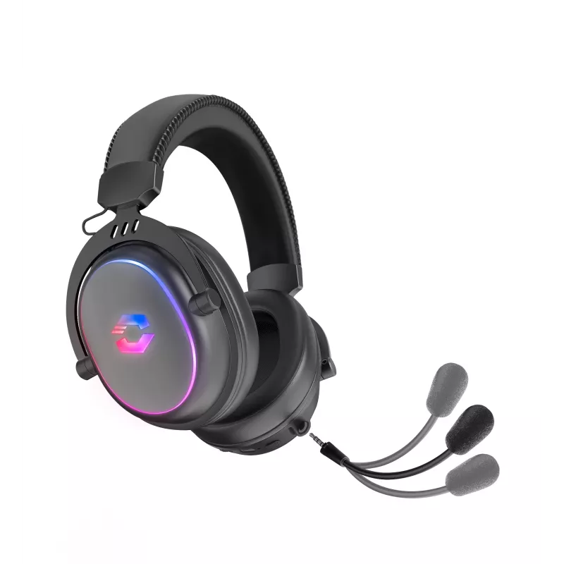 SPEEDLINK CONUX belaidės RGB stereo žaidimų ausinės - PC/PS5/PS4/Xbox Series X/S/Switch2/Switch/OLED/Lite, juodos (SL-860101-BK)