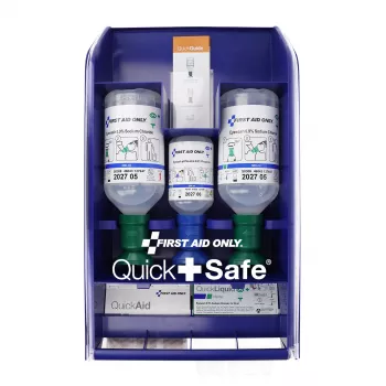 First Aid Only Quick+ Safe DIN EN 15154-4 pirmosios pagalbos dėžutė, mėlyna, tvirtinama prie sienos, ABS plastikas, DIN 13157 komplektacija P-44026 00