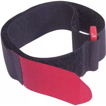Hook-and-Loop Cable Tie 25x480 mm, Black, 10 Pieces, Reusable 30006040