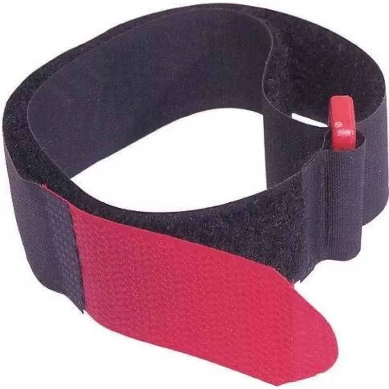 Hook-and-Loop Cable Tie 25x480 mm, Black, 10 Pieces, Reusable 30006040