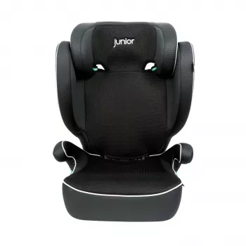 Petex Basic 1500 vaikiška boosterio kėdutė juoda HDPE ECE R129 i-Size 100-150 cm, atsukta į priekį