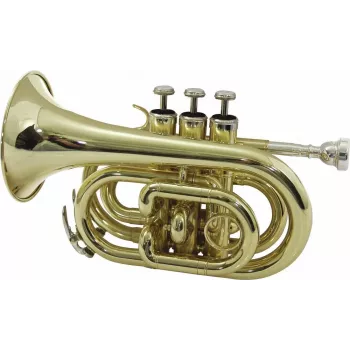 DIMAVERY TP-300 Bb kišeninė trimito, aukso lako danga 26503720