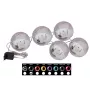 EUROPALMS LED Snowball 8cm, juodas, 5 vienetų rinkinys (83501236)
