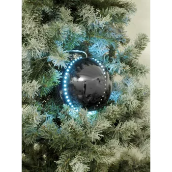 EUROPALMS LED Snowball 8cm, juodas, 5 vienetų rinkinys (83501236)