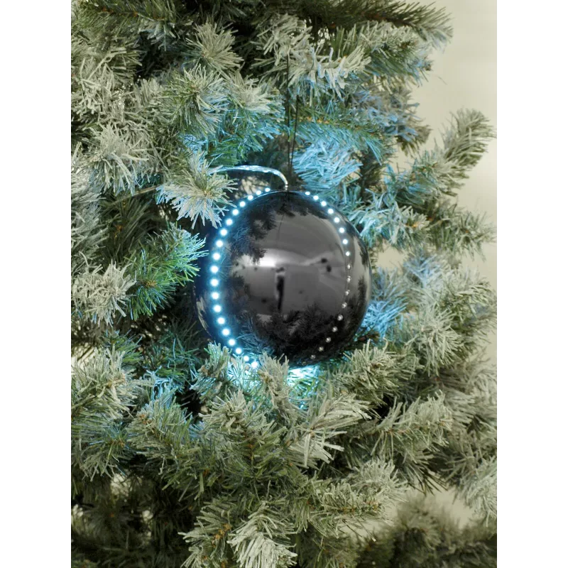 EUROPALMS LED Snowball 8cm, juodas, 5 vienetų rinkinys (83501236)