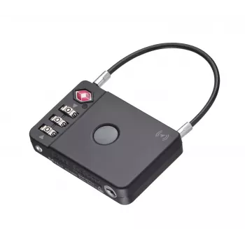 TROIKA TSA Kombinuotas Lagamino Užraktas TRACK & FIND LOCK (LOK26/BK) - Juodas