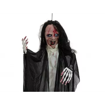 EUROPALMS Animated Ghost Halloween Figure, 95cm, Sound & Motion Activated, Flashing LED Eyes 8331440L