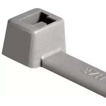 HellermannTyton 116-01818 pilkos spalvos poliamidiniai laidų raiščiai, 100 mm x 2,5 mm, 22 mm ryšulio skersmuo, 100 vnt. pakuotė