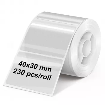 Olympia permatomų etikečių ritinys 40 mm x 30 mm, 230 etikečių (6322)