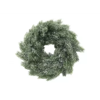 EUROPALMS Snow-Covered PE Fir Wreath, 45cm 83501720