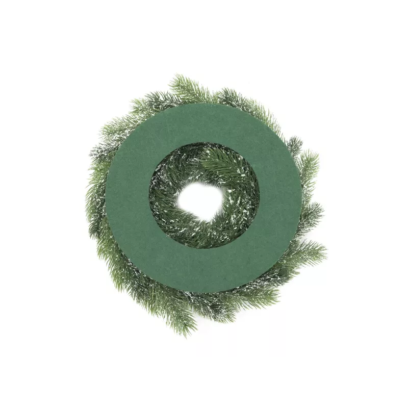 EUROPALMS Snow-Covered PE Fir Wreath, 45cm 83501720