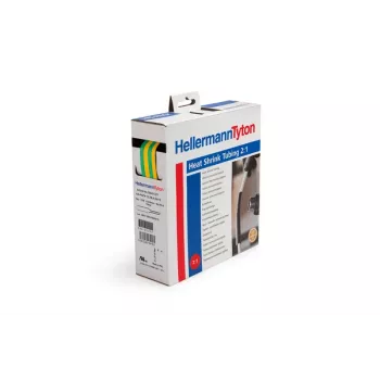 HellermannTyton HIS-PACK-4,8/2,4-GNY termiškai susitraukiantis vamzdelis, žaliai geltonas, nuo 4,8 mm iki 2,4 mm, 1,2 m