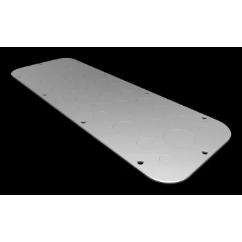 Rittal AX flanšinė plokštė, 3 dydis, plieno skarda, cinkuota, 125 x 50 mm, 2573100