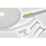 HellermannTyton HC 09-52 saulės modulių krašto spaustukas 5,2-7,0 mm kabeliams, 1,0-3,0 mm plokštės storiui, juodas, PA66HIRHS, 50 vnt.