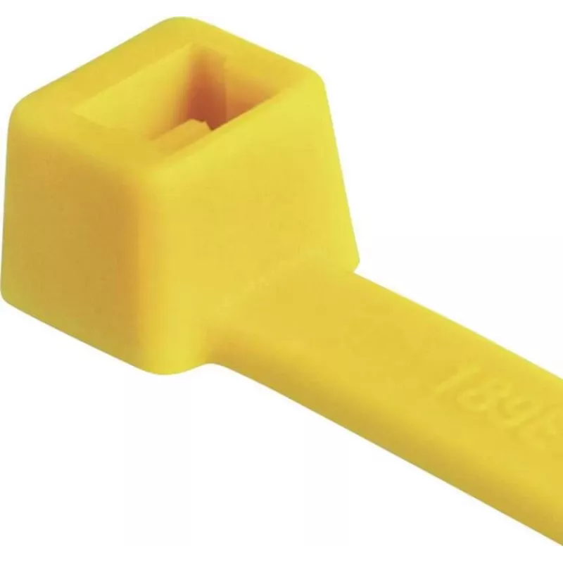HellermannTyton T80R-N66-YE-C1 standartinis plastikinis raištis, 210 x 4,6 mm, geltonas, 100 vnt. 116-08014