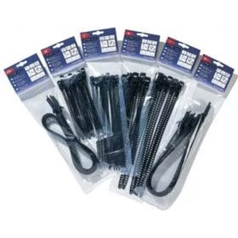 HellermannTyton SOFTFIX atsegami ryšio juosta 180mm x 7mm juoda, 16 vnt. (115-07190)