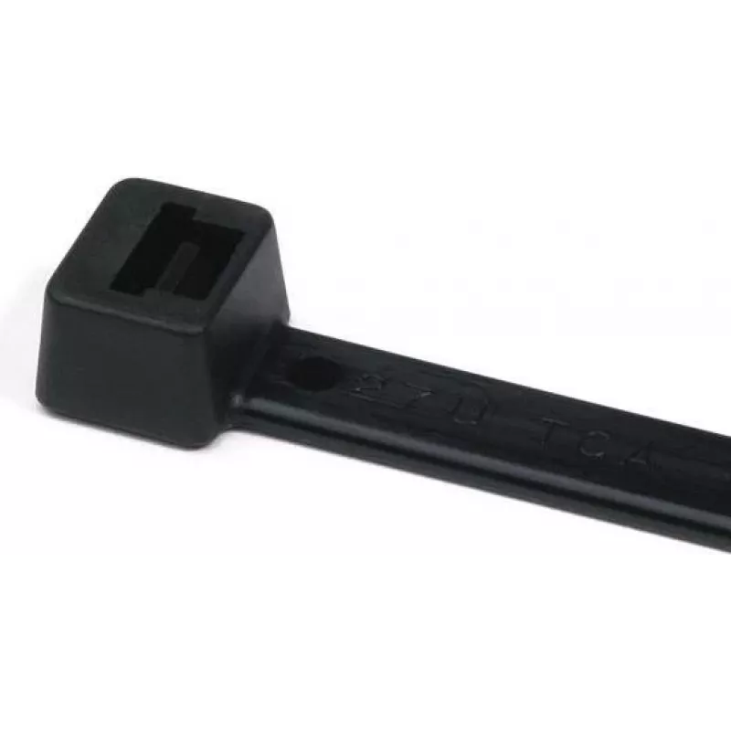 HellermannTyton T18L-HS-BK-C1 juodas kabelių raištis, poliamidas 6.6, 100 mm x 2,5 mm, 100 vnt.
