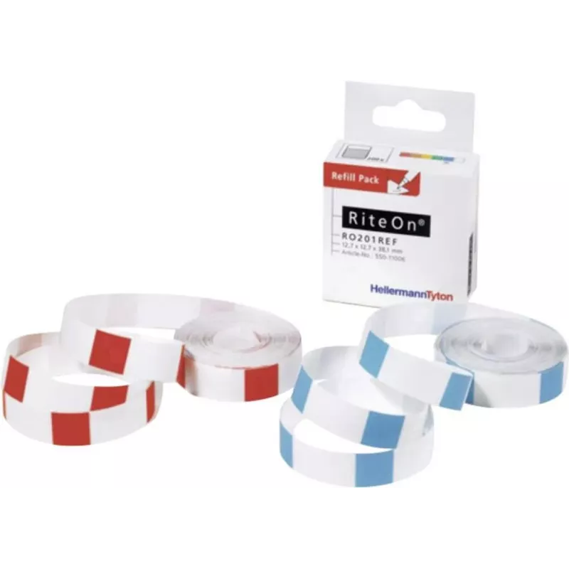 HellermannTyton RiteOn papildymo rinkinys etiketės baltos 100 vienetų lape (550-71401)