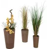 EUROPALMS India dekoratyvinių vazonų rinkinys, 3 dydžių, pilko akmens vaizdas, vidaus/lauko 83011268
