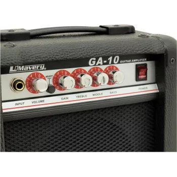 DIMAVERY GA-10 10W elektrinės gitaros stiprintuvas su overdrive, 6,5 inch garsiakalbiu, juodas 26360105