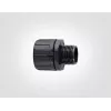 HellermannTyton HG25-S-M25 PA66 BK 10 tiesusis jungtis, M25 sriegis, 25 mm gofruotam vamzdžiui, juoda