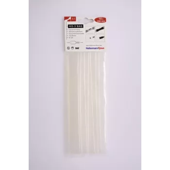 HellermannTyton HIS-3 termiškai susitraukiantis vamzdelis, 3:1, 12 mm / 4 mm, permatomas, 10 vienetų 308-31215