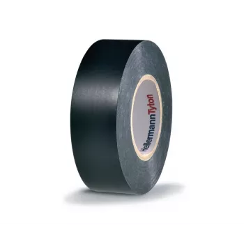 HellermannTyton HTAPE-FLEX1000+ juoda PVC elektros izoliacinė juosta, 19 mm x 20 m, 105°C, RoHS 710-00602