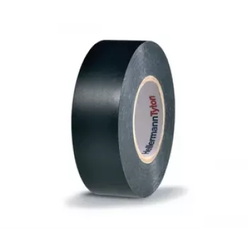 HellermannTyton HTAPE-FLEX1000+ juoda PVC elektros izoliacinė juosta, 19 mm x 20 m, 105°C, RoHS 710-00602