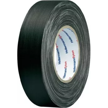 HellermannTyton HelaTape Tex audinio izoliacinė juosta 19mm x 10m, juoda, medvilnės-poliesterio 712-00204