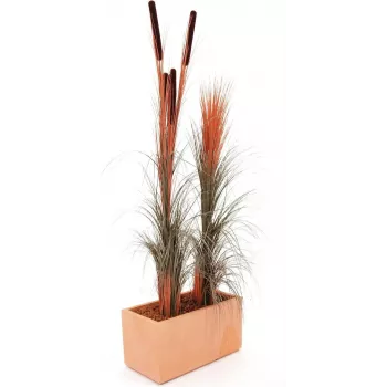 EUROPALMS Dirbtinė nendrių žolė, šviesiai ruda, 127 cm 82505852