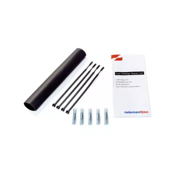 HellermannTyton 380-04004 TF21 šilumai susitraukiantis vamzdelis, 2:1, 4,0 mm, juodas, 10 m