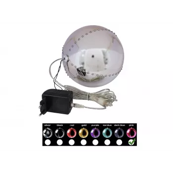 EUROPALMS LED Snowball 15cm, rožinė 83501246