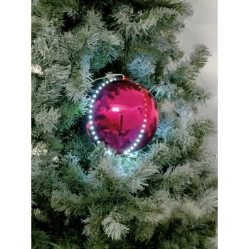 EUROPALMS LED Snowball 15cm, rožinė 83501246