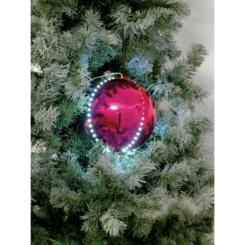 EUROPALMS LED Snowball 15cm, rožinė 83501246