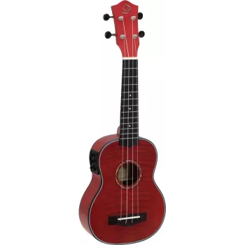 DIMAVERY UK-100 sopraninė ukulėlė, Flamed Red 26255807