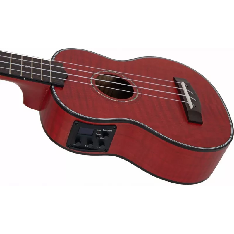 DIMAVERY UK-100 sopraninė ukulėlė, Flamed Red 26255807