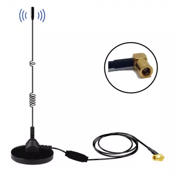 Midland Albrecht MAG31 DAB+ magnetinio pagrindo antena su stiprintuvu, Band III, 3 m kabelis, SMB jungtis 62336