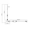 Midland Albrecht MAG31 DAB+ magnetinio pagrindo antena su stiprintuvu, Band III, 3 m kabelis, SMB jungtis 62336