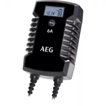 AEG LD6 10617 automobilinis akumuliatoriaus įkroviklis 6V/12V 3A/6A su LCD ekranu