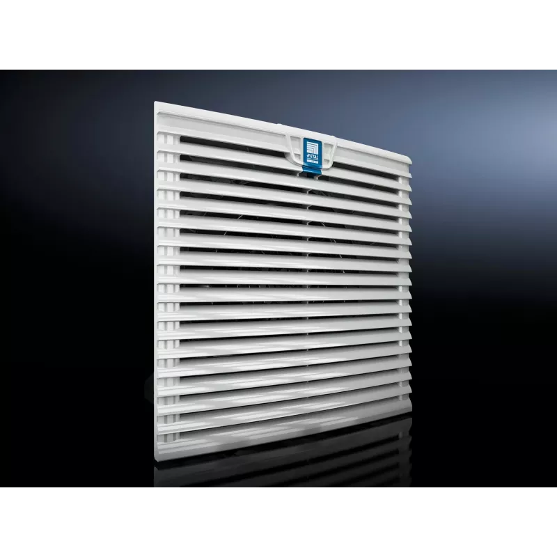 Rittal išleidimo filtras SK 3237.1xx filtravimo ventiliatoriams, G3, IP54, 204 x 204 mm, šviesiai pilkas 3237208