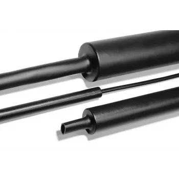 HellermannTyton MU47 termiškai susitraukiantis vamzdelis 4:1 nuo 50 mm iki 16 mm juodas 1 m