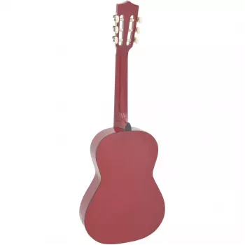 Dimavery AC-303 klasikinė gitara 1/2 dydžio raudona su gig bag, derintuvu, mediatoriumi ir diržu pradedantiesiems