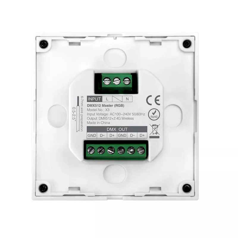 MiBoxer X3 išmanusis jutiklinis skydelis LED apšvietimo valdymui (DMX512 ir 2.4GHz RF)