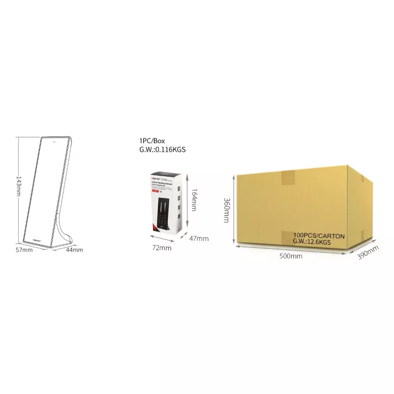 Miboxer Synergy 21 LED nuotolinio valdymo pultas dvigubai baltai CCT 3 zonoms (Y2)