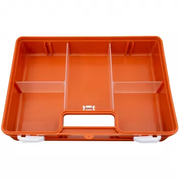 PETEX 43924035 DIN 13169 pirmosios pagalbos vaistinėlė, oranžinė, 350 x 140 x 240 mm