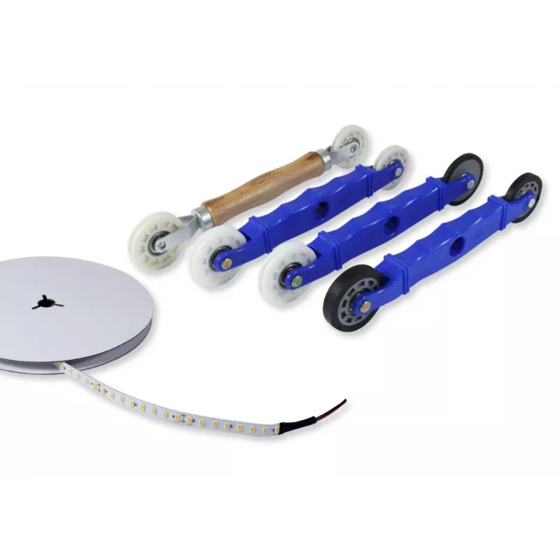 SYNERGY21 S21-LED-02400249 LED juostos montavimo įrankis su plastikiniu grioveliniu ir guminiu voleliu