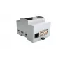 ALLNET DIN bėgio tvirtinimo korpusas, skirtas Raspberry Pi 4 Model B, su permatomu langeliu, pilkas 25.0410000.RP4