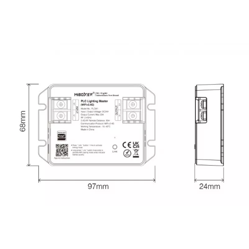 Miboxer PLCZ1 Zigbee 3.0 + 2.4G MiLight/Miboxer apšvietimo valdymo pultas